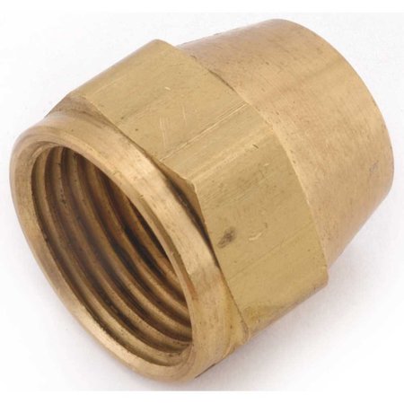 ANDERSON METALS 1/4 in. Brass Flare Nut, 10PK 04014-04